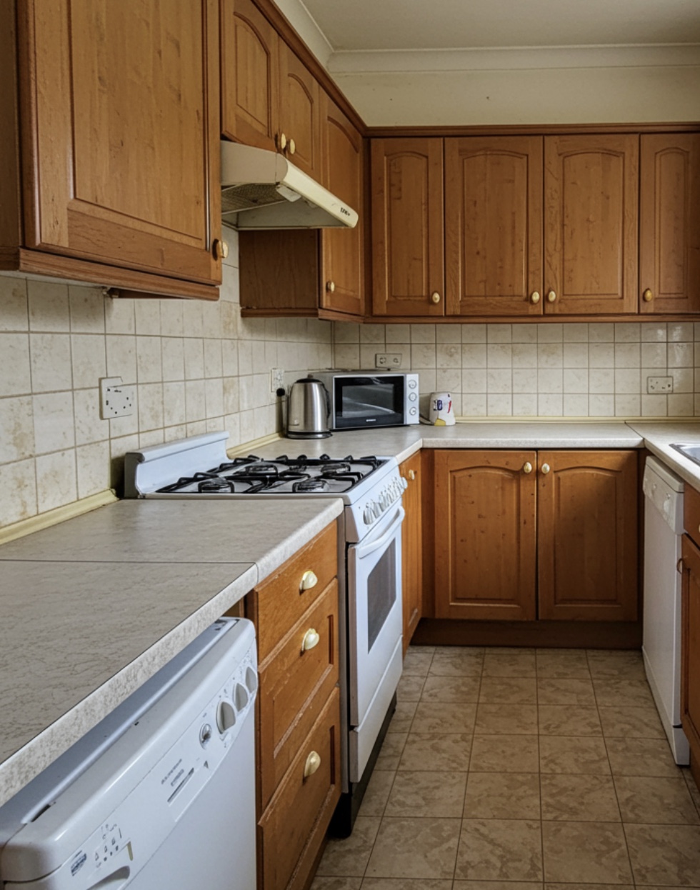 old kitchen needs renovation